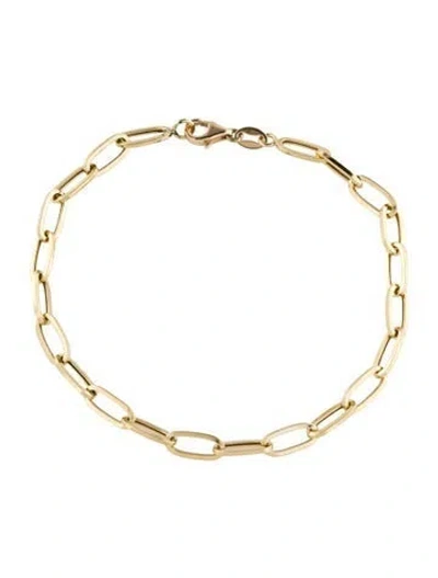 Pre-owned Bracelet 14k Hollow Paperclip Link , 7.5" In Multi