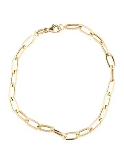 Pre-owned Bracelet 14k Hollow Paperclip Link , 7.5" In Multi