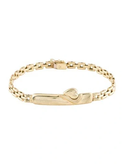 Pre-owned Bracelet 14k Id Link , 6.75" In Multi