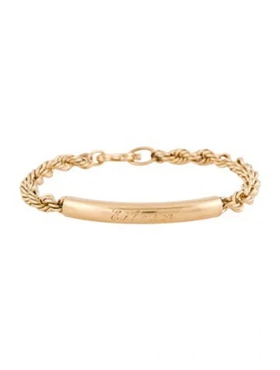 Pre-owned Bracelet 14k Id Rope , 7.25" In Multi