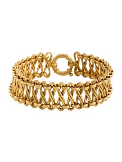Pre-owned Bracelet 14k Infinity Link , 7" In Multi