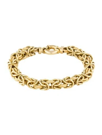 Pre-owned Bracelet 14k Interlocking Circle Link , 6.5" In Multi
