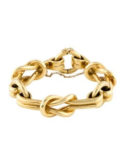 Pre-owned Bracelet 14k Knot Link , 6.75" In Multi