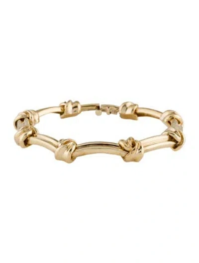 Pre-owned Bracelet 14k Knot Link , 7" In Multi
