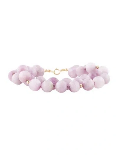 Pre-owned Bracelet 14k Kunzite Double Strand Bead , 6.75" In Multi