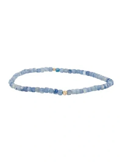Pre-owned Bracelet 14k Kyanite Bead , 6.25" In Transparent