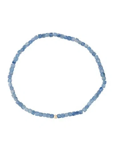 Pre-owned Bracelet 14k Kyanite Beaded , 6.5" In Multi