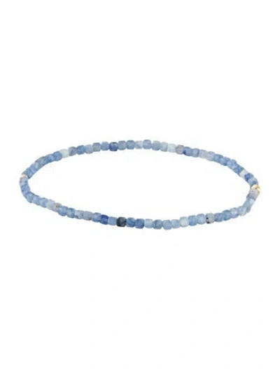 Pre-owned Bracelet 14k Kyanite Beaded , 6.5" In Multi