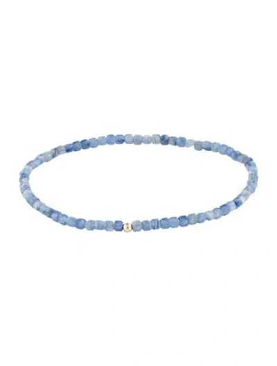 Pre-owned Bracelet 14k Kyanite Beaded , 6.5" In Multi