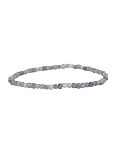 Pre-owned Bracelet 14k Kyanite Stretch Bead , 6.25" In Multi