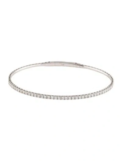 Pre-owned Bracelet 14k Lab-grown Diamond Flex Bangle , 7" In Multi