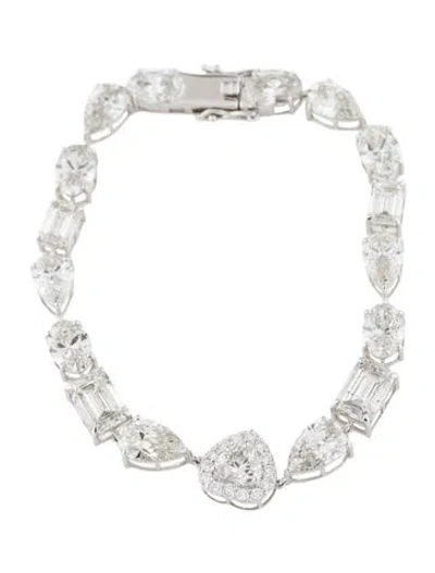 Pre-owned Bracelet 14k Lab-grown Diamond Link , 6.75" In Multi