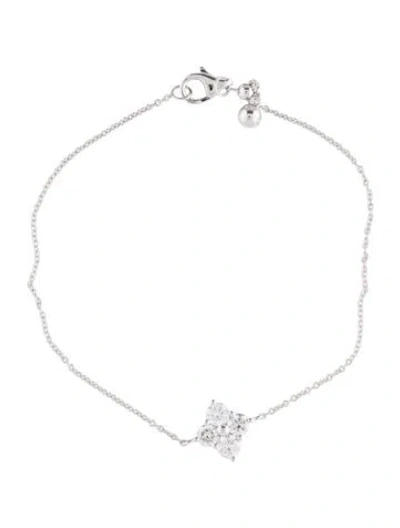 Pre-owned Bracelet 14k Lab-grown Diamond Station , 6.75" In Multi