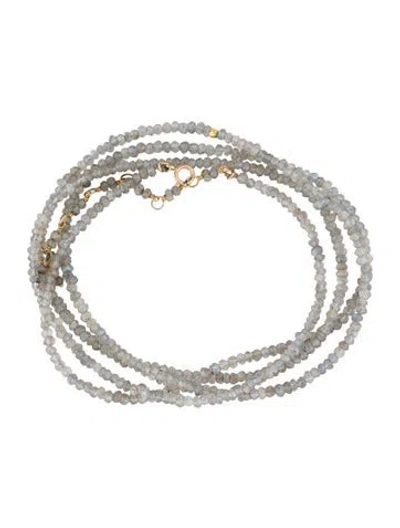 Pre-owned Bracelet 14k Labradorite Multi-strand Wrap , 7.5"