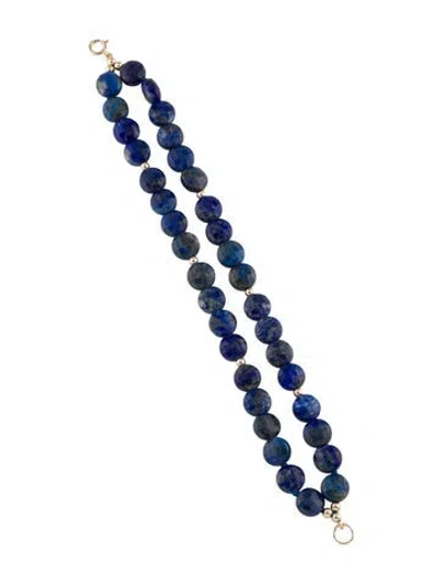 Pre-owned Bracelet 14k Lapis Lazuli Multistrand Bead