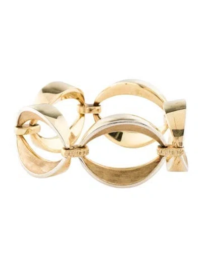 Pre-owned Bracelet 14k Large Open Oval , 8.75" In Multi