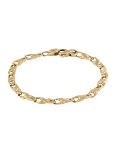 Pre-owned Bracelet 14k Link, 6.75" In Multi