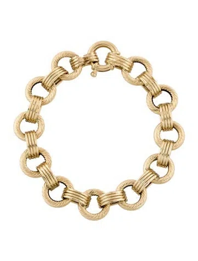 Pre-owned Bracelet 14k Link , 6" In Multi