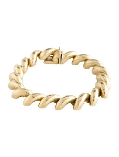 Pre-owned Bracelet 14k Link , 6" In Multi