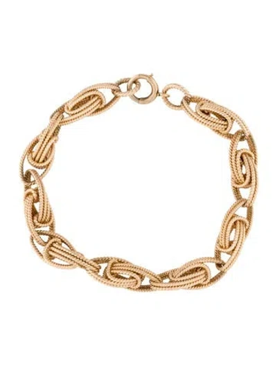 Pre-owned Bracelet 14k Link , 6.25" In Multi