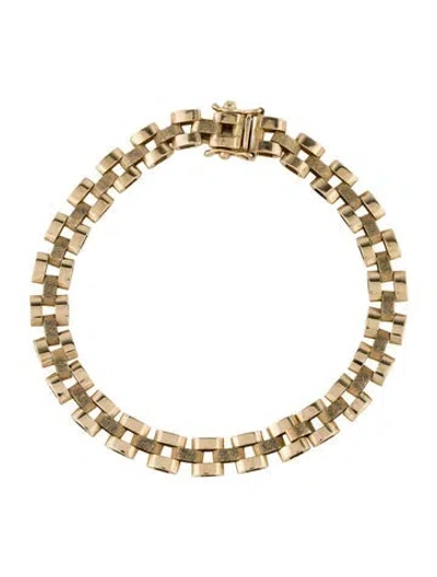 Pre-owned Bracelet 14k Link , 6.5" In Multi
