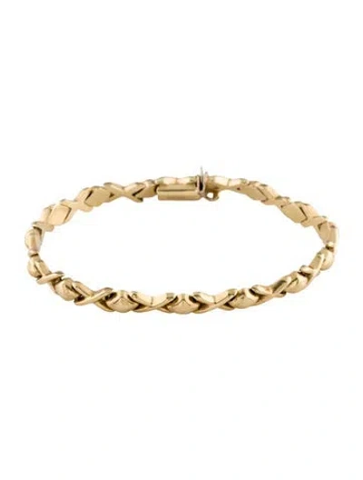 Pre-owned Bracelet 14k Link , 6.75" In Multi