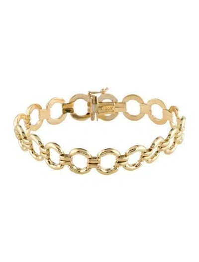 Pre-owned Bracelet 14k Link , 6.75" In Multi