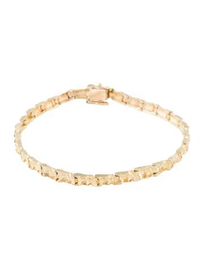 Pre-owned Bracelet 14k Link , 7" In Multi
