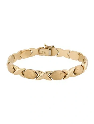Pre-owned Bracelet 14k Link , 7" In Multi