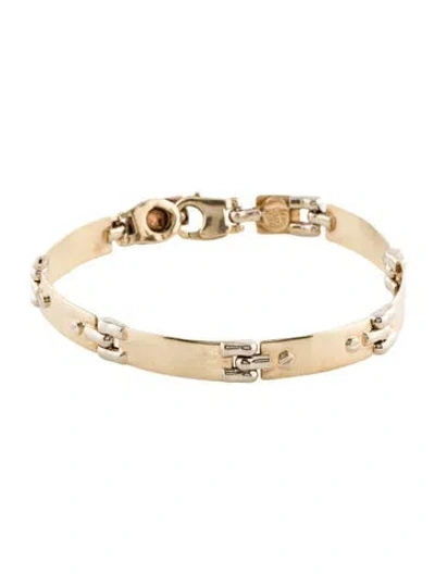 Pre-owned Bracelet 14k Link , 7" In Multi