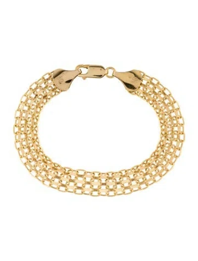 Pre-owned Bracelet 14k Link , 7" In Multi