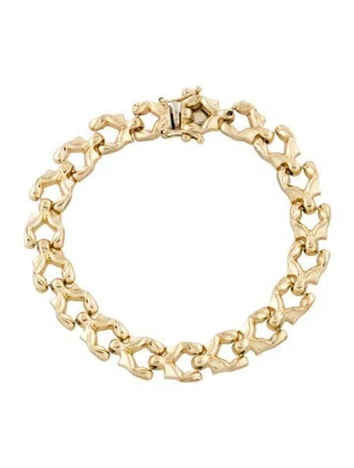 Pre-owned Bracelet 14k Link , 7" In Multi