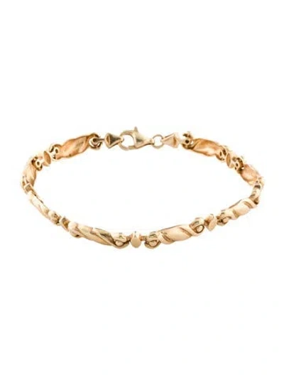 Pre-owned Bracelet 14k Link , 7.5" In Multi