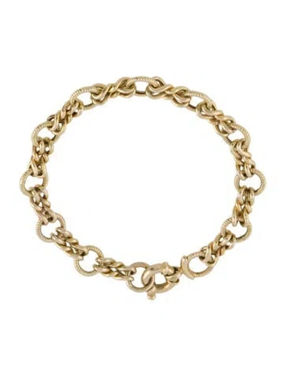 Pre-owned Bracelet 14k Link Chain , 6.5" In Multi