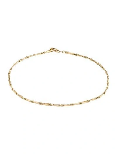 Pre-owned Bracelet 14k Long Rope Link Anklet In Multi