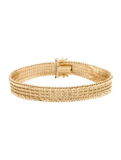Pre-owned Bracelet 14k Mesh , 8" In Multi