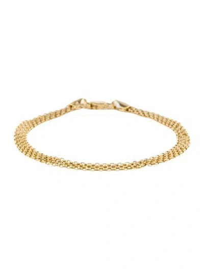 Pre-owned Bracelet 14k Mesh Link , 7.25" In Multi