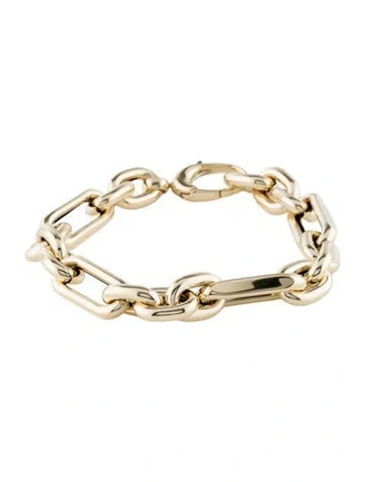 Pre-owned Bracelet 14k Metropolitan Alternating Paperclip Link , 6.75" In Multi
