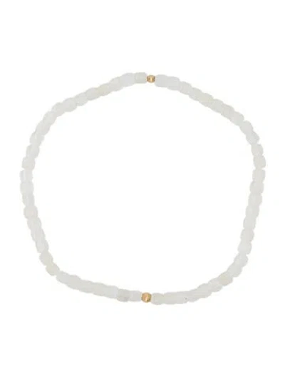 Pre-owned Bracelet 14k Moonstone Labradorite Bead , 6" In Multi