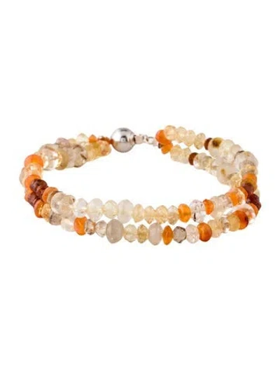 Pre-owned Bracelet 14k Multistone Bead , 6.75"