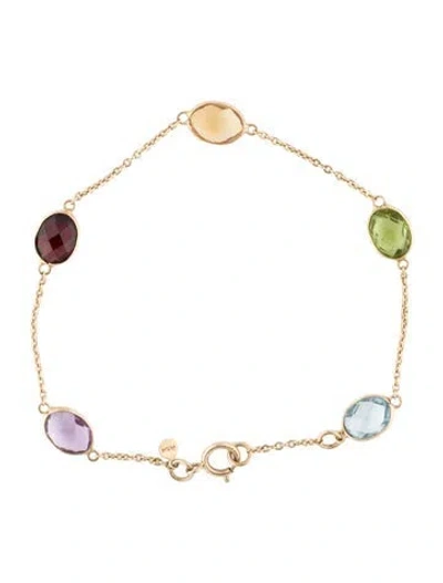 Pre-owned Bracelet 14k Multistone , 6.5"