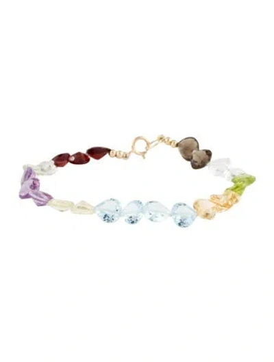Pre-owned Bracelet 14k Multistone , 6.75"
