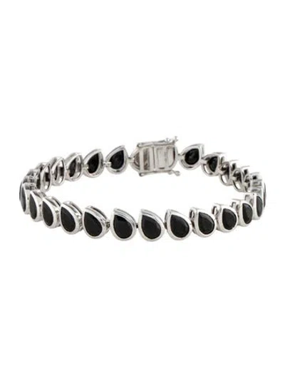 Pre-owned Bracelet 14k Multistone Link , 6.5"