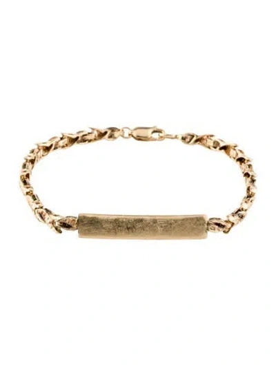 Pre-owned Bracelet 14k Name Plate , 7" In Multi