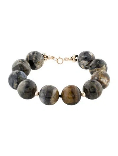 Pre-owned Bracelet 14k Opal Beaded , 6.5" In Multi