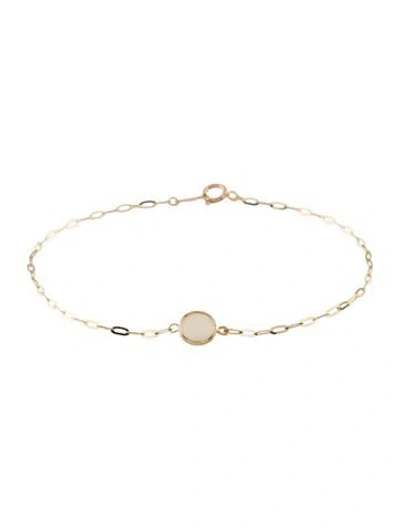 Pre-owned Bracelet 14k Opal Charm , 7" In Multi