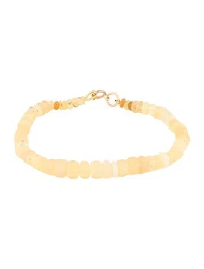 Pre-owned Bracelet 14k Opal Graduated Bead , 5.75" In Multi