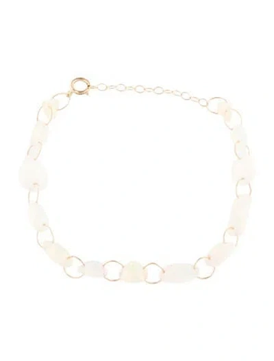 Pre-owned Bracelet 14k Opal Link , 7.5" In Multi