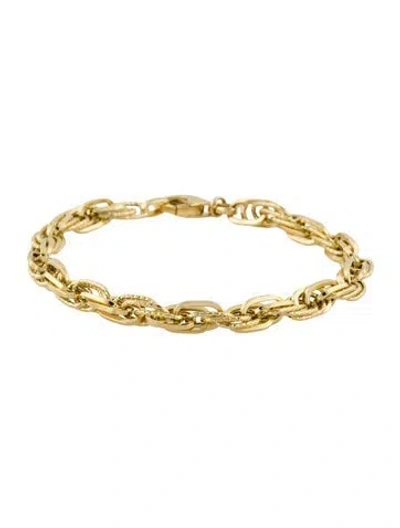 Pre-owned Bracelet 14k Oval Link , 7.25" In Multi