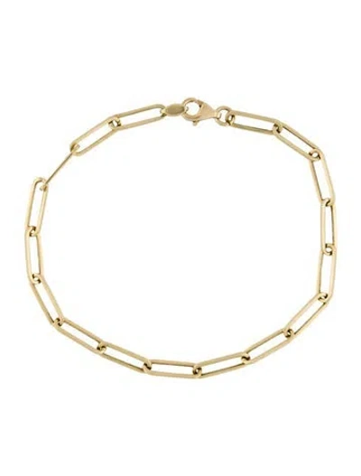 Pre-owned Bracelet 14k Paperclip Chain , 6.5" In Multi